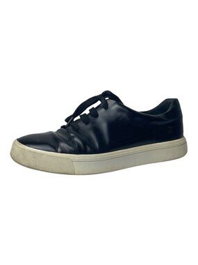 Vince Bale Black Leather Lace Up Platform Low Top Fashion Sneakers Size‎ 6.5